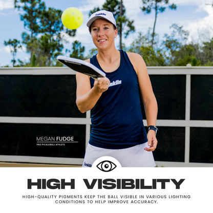 Franklin Sports Outdoor- X-40 Pickleball Balls - USA Pickleball (USAPA) Approved - 3 Pack Outside Pickleballs - Optic Yellow - US Open Ball