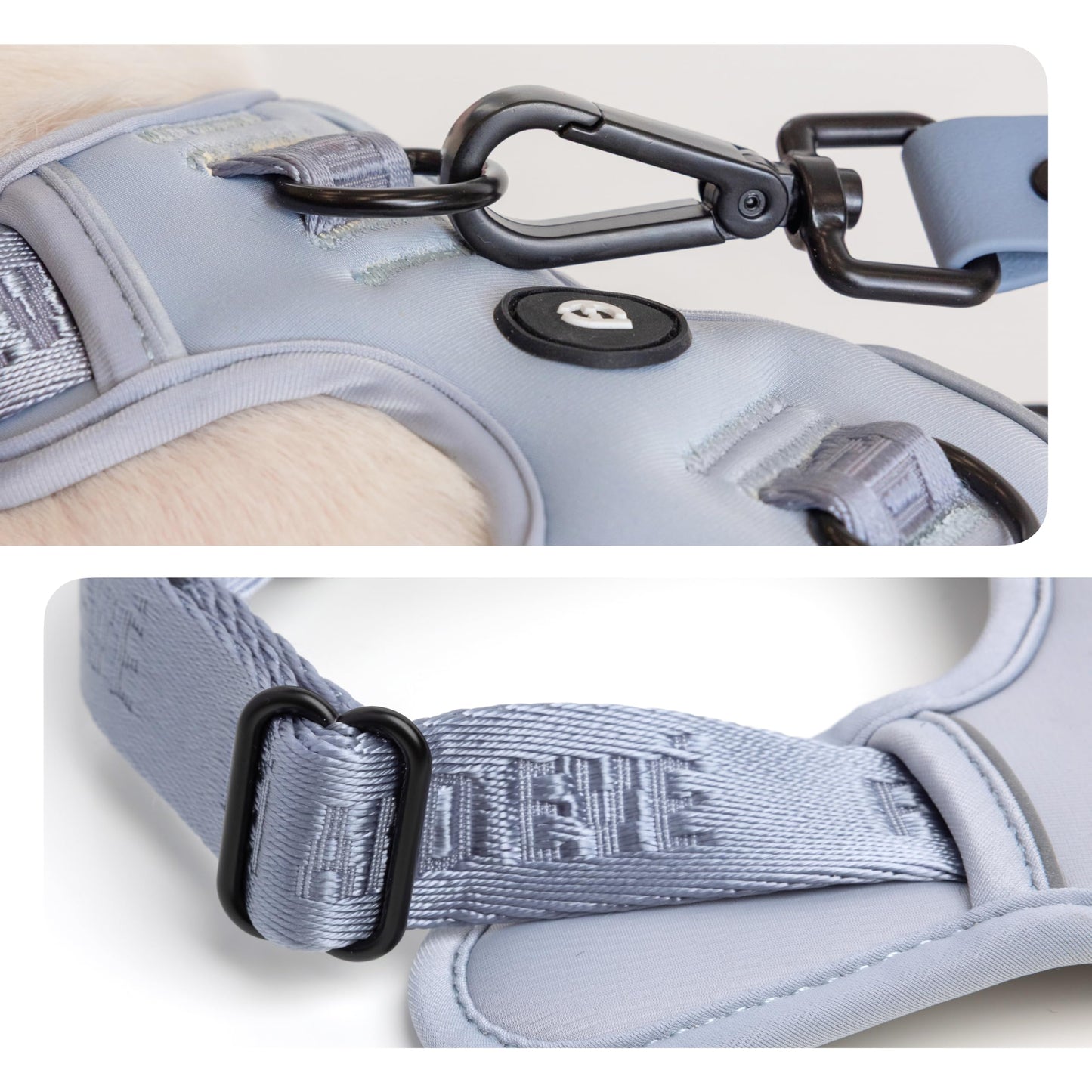 2026 New Editions, Fei and Eve Cloud MagEase Dog Harness, Quick-Release Buckles, Reflective, 3-Point No-Pull Control, Breathable Mesh, Adjustable Fit, Large, Dusk Blue