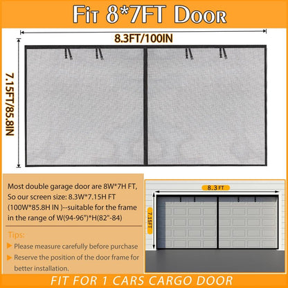 Magnetic Sliding Screen Door - Fiberglass-Fit 72x96in, 74x97in Mesh for Sliding Glass & French Doors, Keeps Bugs Out, Patio & Outdoor Use