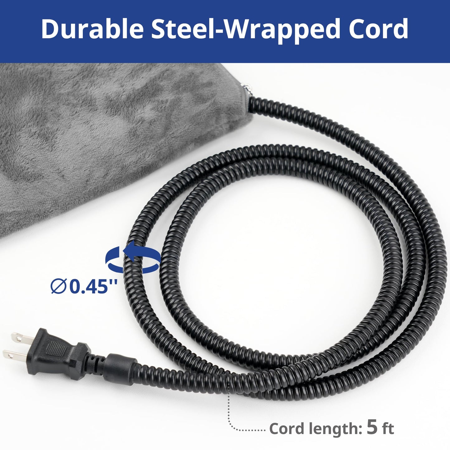 NICREW Pet Heating Pad for Dogs and Cats, Heated Cat Bed with Steel-Wrapped Cord and Soft Fleece Cover, 17.7 x 15.7 Inches, 30 Watts