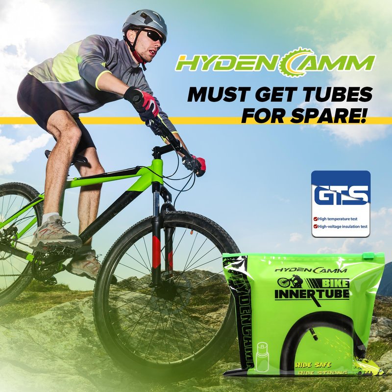 2 Pack 26x2.125/2.40 Bike Tube, 26 x 2.125 Bike Tube with 35mm AV, Premium Butyl 26x2.10 Mountain Bike Tube with 2 Tire Levers, 26x2.125/2.20/2.25/2.30/2.35/2.40 Compatible City Bikes by Hydencamm