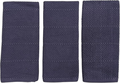 Eggplant Purple Kitchen Hand Dish Towels: Oversized 28" x 18", 100% Cotton