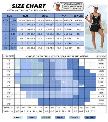 FOMELY Women's Tennis Dress with Built-in Shorts & Bra - Athletic Golf Dress, Side Slit Flare Mini, Black, X-Large