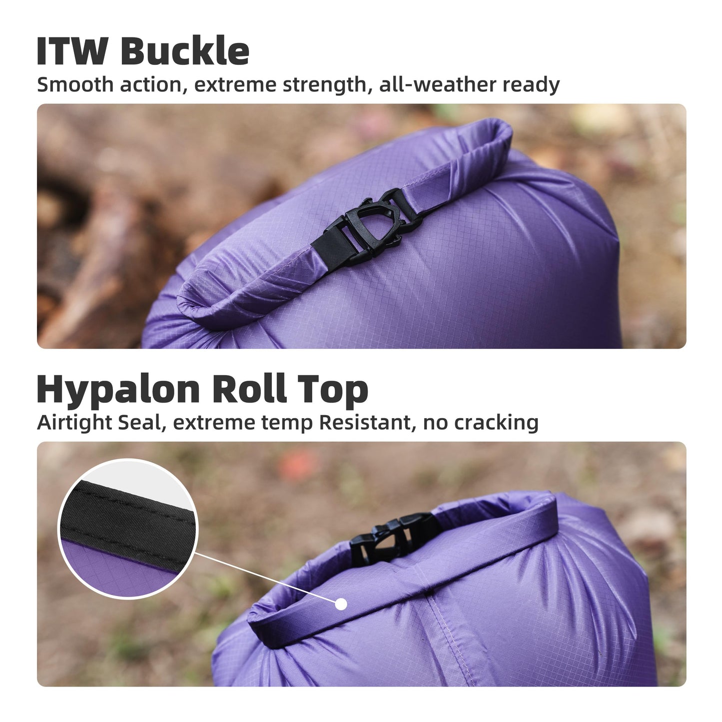 Thous Winds 12L Ultralight Dry Bag, Compact Roll Top Waterproof Pouch for Hiking, Swimming, and Kayaking