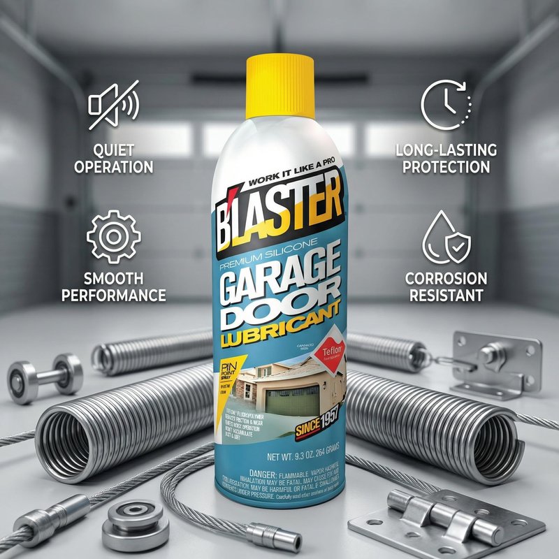 Blaster Silicone Lubricant 11 oz – 2 Pack Garage Door Lubricant Spray – Dry Lube Spray Can Gdl – PTFE Lubricant for Garage Door Lube – Pb Blaster Penetrating Oil Spray with Random Item – 3 Items