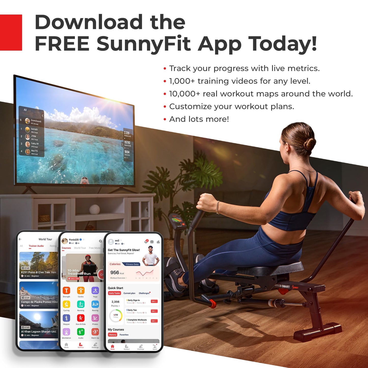 Sunny Health & Fitness Foldable Magnetic Exercise X-Bike Pro, 300 LB Capacity, Low-Impact, 14-Level Resistance, Ergonomic Support, SunnyFit® App Enhanced Bluetooth Connectivity - SF-B223011
