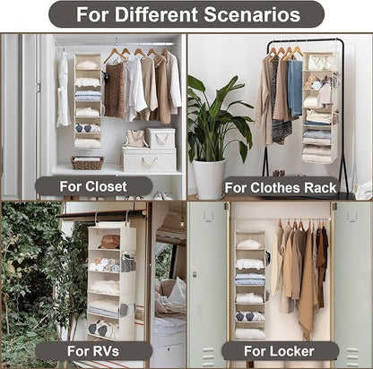 StorageWorks 6-Shelf Hanging Closet Organizer, Hanging Shelves