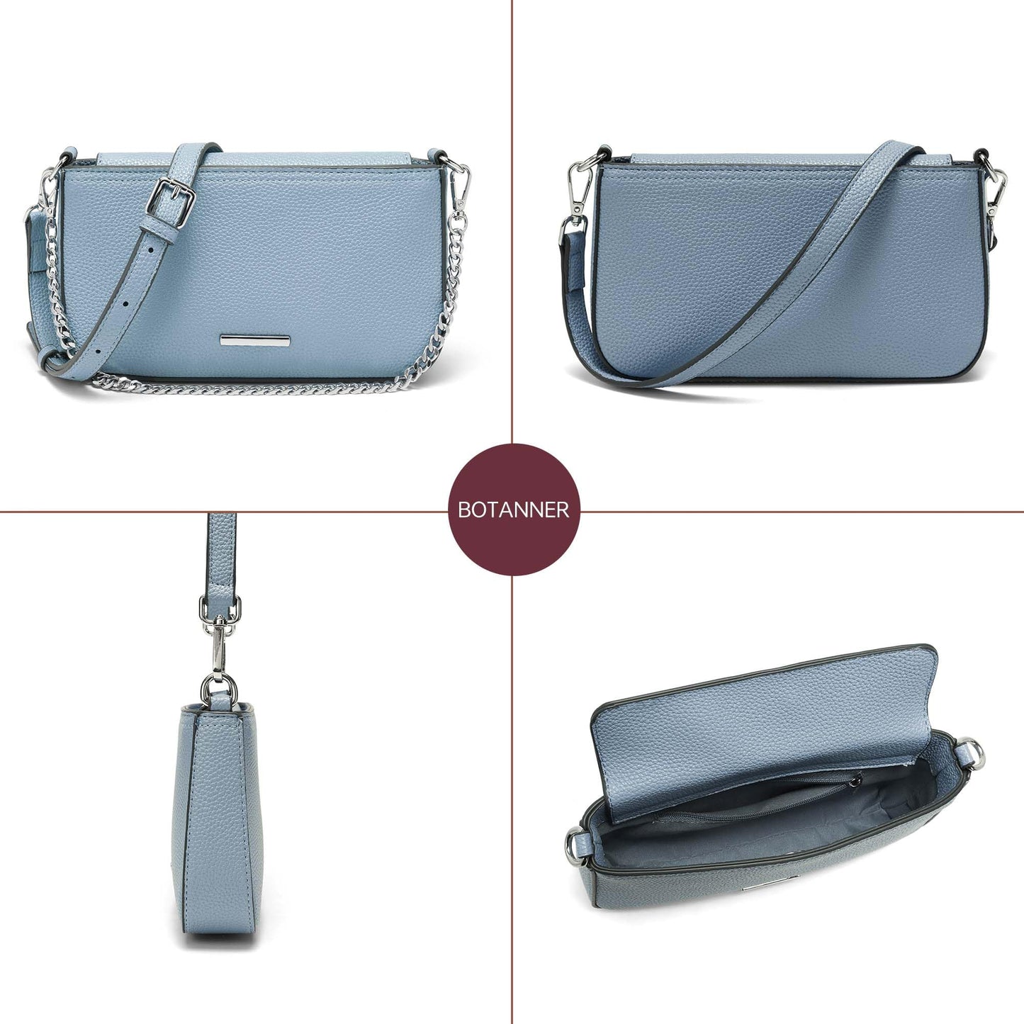Goinsound Small Crossbody Bags for Women Cute cross body bag Leather Crossbody Handbags Crossbody Purse Blue