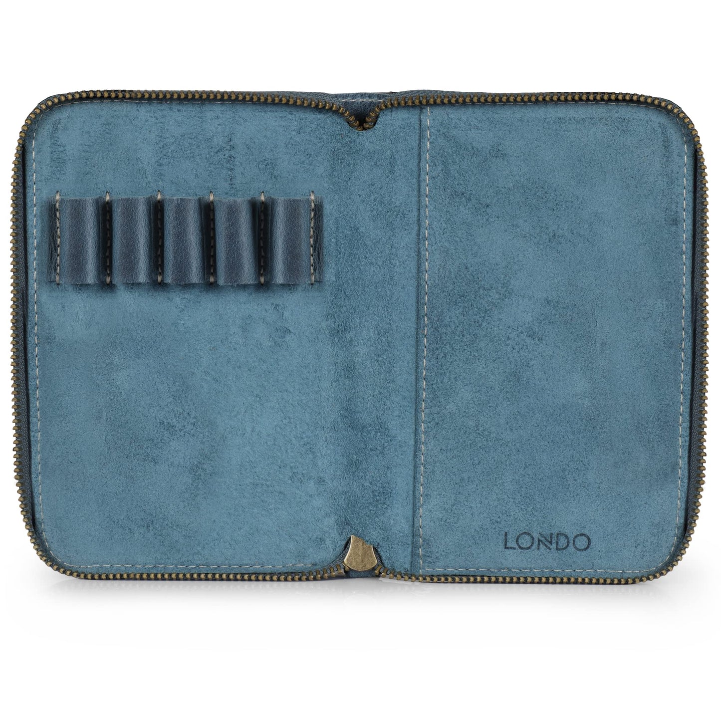 Londo Genuine Leather Padfolio – Portfolio Folder with Pencil Holder, Notepad & Zipper Closure for Business, Office & Travel
