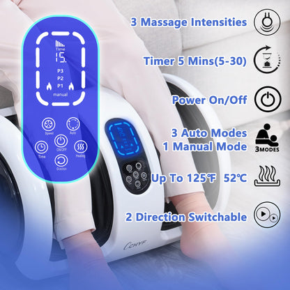 Foot Massager with Heat,Shiatsu Foot Massager for Plantar Fasciitis,Pain Relief and Heat Therapy,Massage Leg/Calf/Ankle with Deep Kneading for Family and Friends(Black)