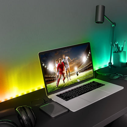 Monster Smart RGB+IC LED Strip Lights 200ft – Sound Reactive Strip Lights for Bedroom, App & Voice Control, RGB Light Strip for Room, Alexa Google Home, Razer Chroma Sync - 1080 RGB+IC LED Lights