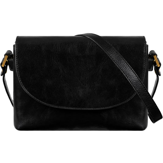 Time Resistance Leather Crossbody Bag for Women - Handbag, Shoulder Bag, Messenger Purse (Black) - Gift Box Included