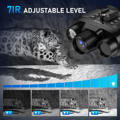 GOYOJO 4K Head-Mounted Night Vision Goggles, Night Vision Binoculars with 4500mAh Rechargeable Battery, 32GB Card Recording Photo & Video for Hunting & Camping