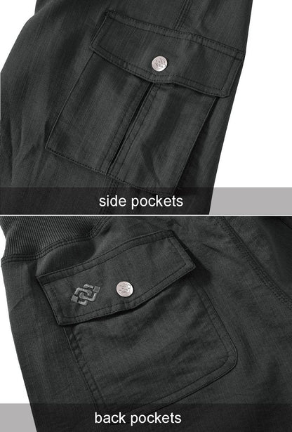 MoFiz Womens Capris with Pockets Loose Fit Casual Capri Pants Dressy Lightweight Ladies Baggy Cargo Pants for Hiking Dark Grey XS