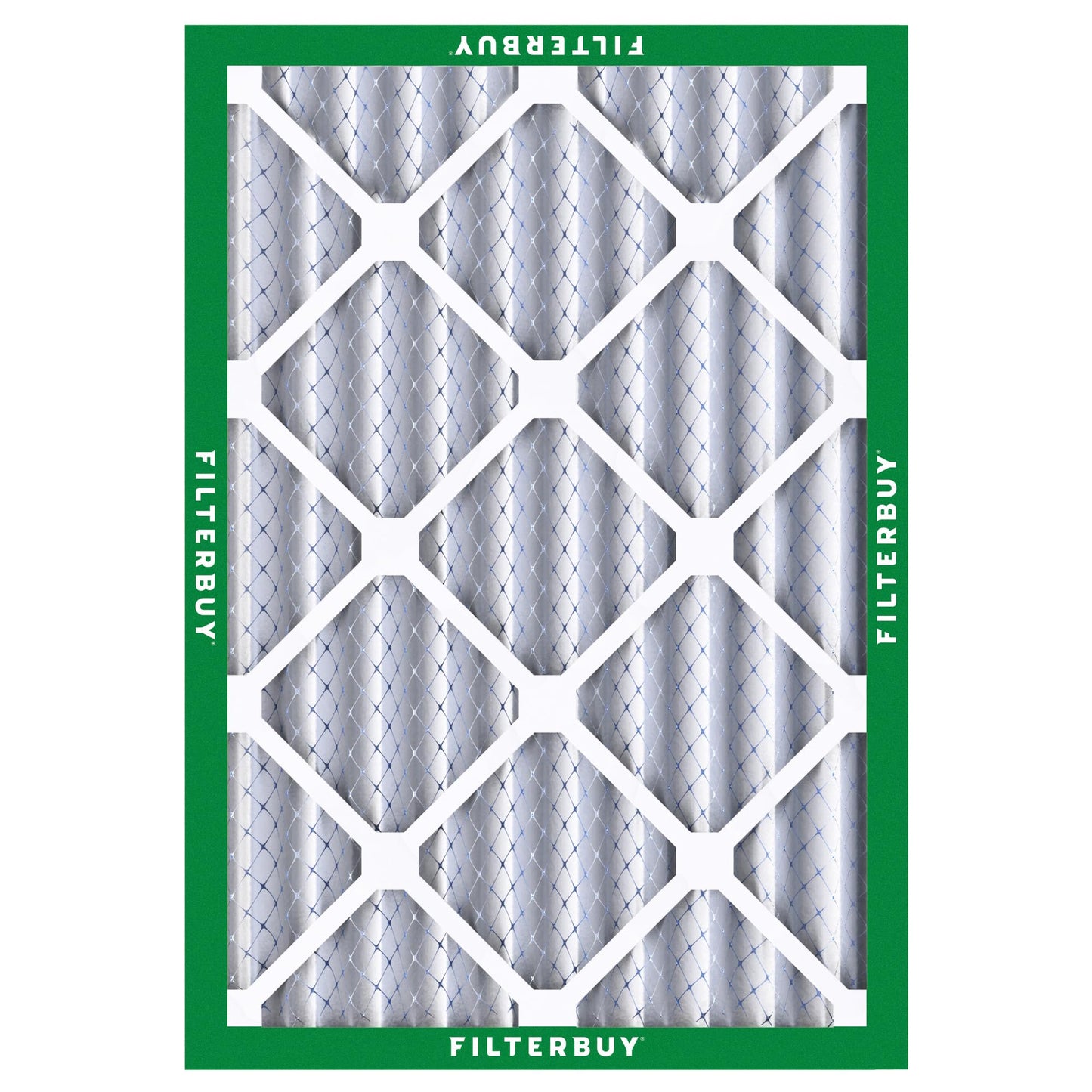 Filterbuy 20x24x4 Air Filter MERV 8 Essential Dust & Allergy Defense (2-Pack), Electrostatic Pleated HVAC AC Furnace Filters Replacement, Made in USA (Actual Size: 19.38 x 23.38 x 3.63)