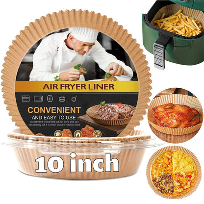 Air Fryer Liners Disposable 9 Inch, 9 inch Air Fryer Liners 125 Pcs Large Square Air Fryer Paper Liners for 5QT 6qt 8QT Air Fryer, Non-stick Parchment Paper for Frying, Baking