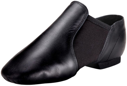 Linodes (Tent Leather Upper Jazz Shoe Slip-on for Women and Men's Dance Shoes Black 10.5M