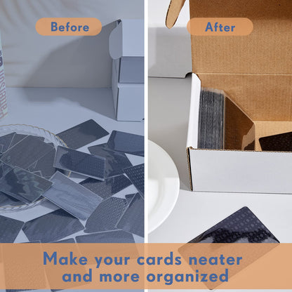 Sepamoon 6 Pack 800 Count Trading Card Storage Box Trading Organizer Game Sport Cardboard Box Collectible for Baseball Football Basketball Card Storage Protection (15 x 3 x 4-1/8 Inch)
