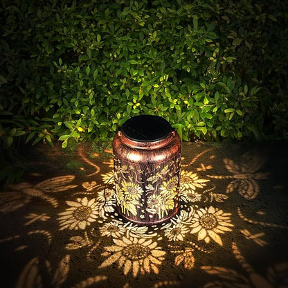 Dragonfly Sunflower Solar Lights, Outdoor Waterproof Solar Lanterns for Garden, Patio, Yard & Pathway Decor