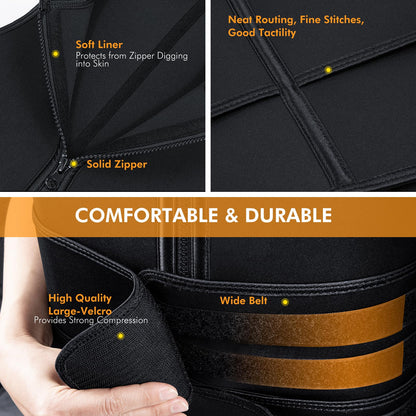 A+ Choice Sauna Vest Waist Trainer for Men - Mens Sauna Suit Large Sweat Belt Body Shaper for Gym Workout Exercise Faja Para Hombre Plus Size 5XL