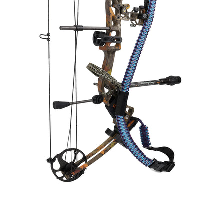 Sunya Paracord Compound Bow Sling with V2 Upgraded Magnetic Connection System. Lightweight Hands Free Shoulder Carrying Sling for Bow Hunting, Field Archery and 3D(Blackout)