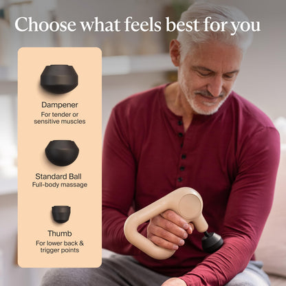 TheraGun Therabody Relief Handheld Percussion Massage Gun - Easy-to-Use, Comfortable & Light Personal Massager for Every Day Pain Relief Massage Therapy in Neck, Back, Leg, Shoulder and Body (Navy)
