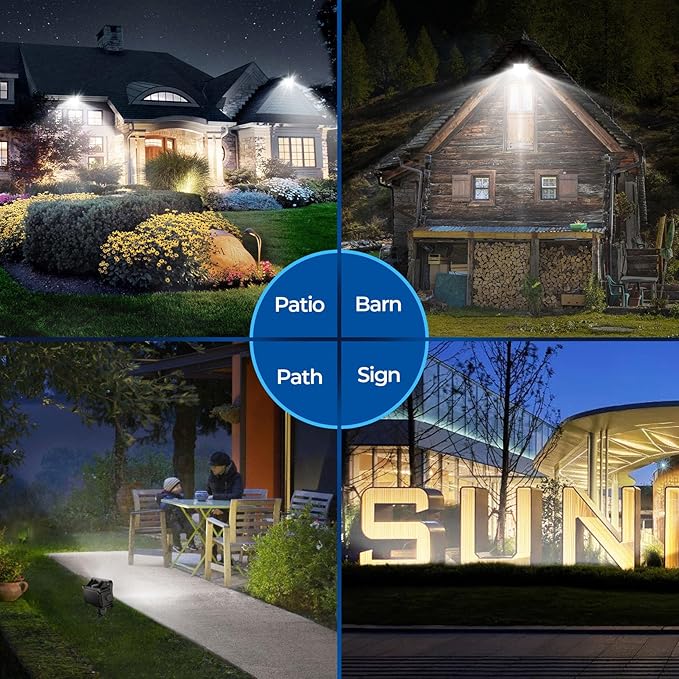 CINOTON 30W LED Flood Lights Outdoor, 4200LM IP65 Waterproof Security Wall Pack Lighting Fixture with 180° Knuckle for Court Porch Patio Garage 5000K Daylight AC 100-277V 1 Pack