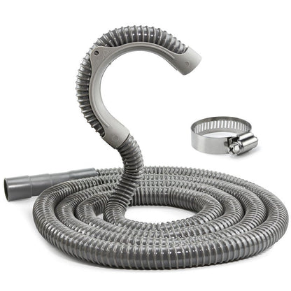 TOMOON 12Ft Universal Washing Machine Drain Hose Flexible Extension Hose with Clamp,Industrial Grade Polypropylene Corrugated,Fit for Most Household Washing Machines(10-Years Warranty)