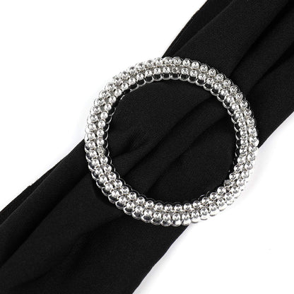 Tosnail 50 Pack Spandex Chair Sashes Wedding Chair Decoration Party Chairs Covers - Black