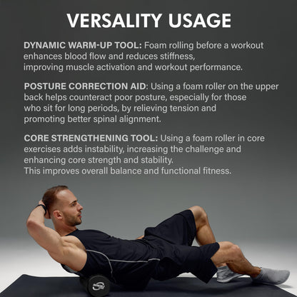 Invincible Fitness EPP Foam Roller for Deep Tissue Massage – Enhance Recovery, Relieve Pain, and Boost Mobility for a Stronger, Healthier You (Purple)