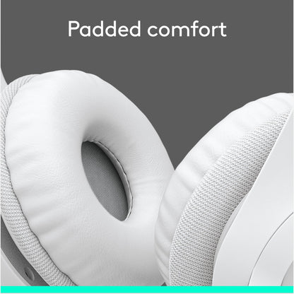 Logitech H390 Gaming Headphones, Wired Headphones with Mic, USB Headset with Microphone for PC, Noise Cancelling Microphone for Video Meetings, Music, Gaming - Off White
