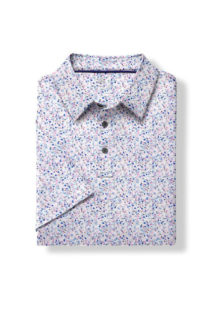 ZITY Men's Golf Shirts Short Sleeve Moisture Wicking Performance Print Patterns Casual Collared Golf Polo Shirt for Men