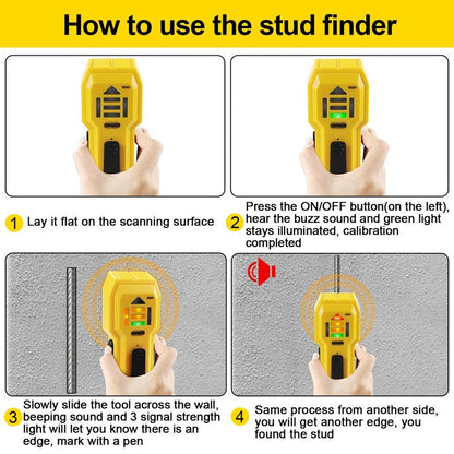 Stud Finder Wall Scanner Wood and Metal Detector Sensor for 3/4 inch Thickness Wall (ST102(Come with Battery))