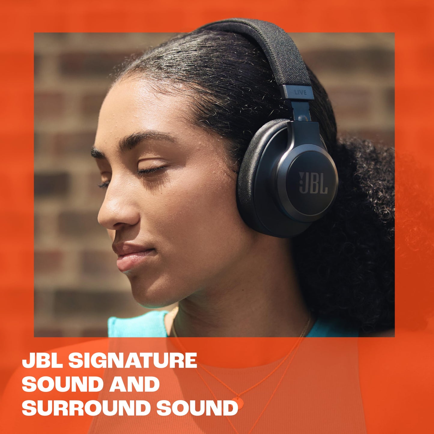 JBL Live 770NC - Wireless Over-Ear Headphones with True Adaptive Noise Cancelling with Smart Ambient, Up to 65 Hours of Battery Life, Comfort-fit Fabric Headband & Carrying Pouch (Blue)