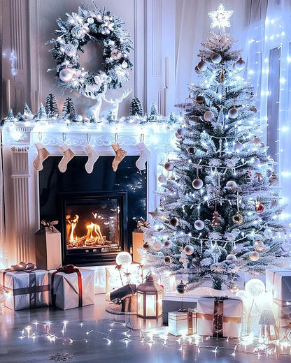 Fairy Lights for Bedroom Total 250 FT 760 LED, Extra Long Outdoor String Lights Waterproof, Timer & Memory, 8 Modes Dimmable Plug in Fairy for Classroom Outside Tree Wedding Patry Cool White