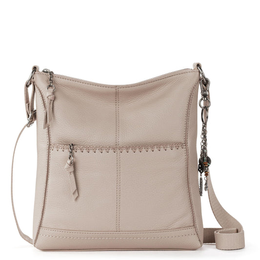 The Sak Lucia Crossbody in Leather, Adjustable Crossbody Strap, Sand Stitch