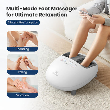 COMFIER Shiatsu Heated Foot Massager with Heat for Plantar Fasciitis Neuropathy, Deep Kneading Vibration Feet Massager for Mon Dad Men Women-Home Office Use