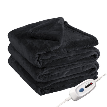 Electric Heated Blanket Full Size 72"x84", Cozy Large Oversized, 5 Heating Levels & 10 Hours Auto Off, Cozy for Bed, Sofa, & Office, Machine Washable, Purple