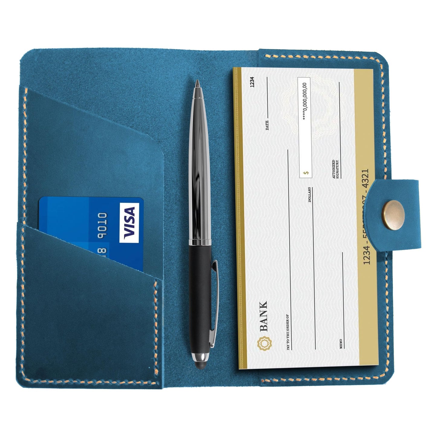 Turbosnail Personalized Checkbook Cover, Leather Checkbook, Checkbook Wallet And Holder, Checkbook Case, Custom Checkbook, Custom Checkbook Covers, Gift For Him,Customized Gifts
