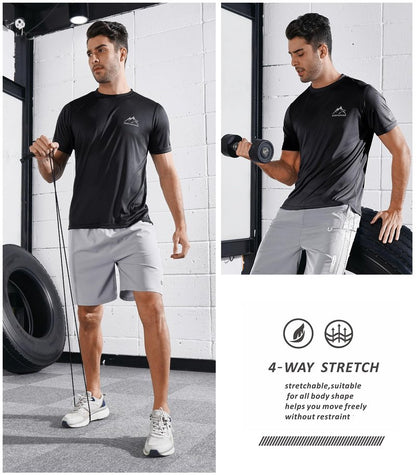 NORTHYARD Men's UPF 50+ Sun Protection Shirt Short Sleeve Swim Rash Guard SPF UV Athletic Workout Running T-Shirt Black XL