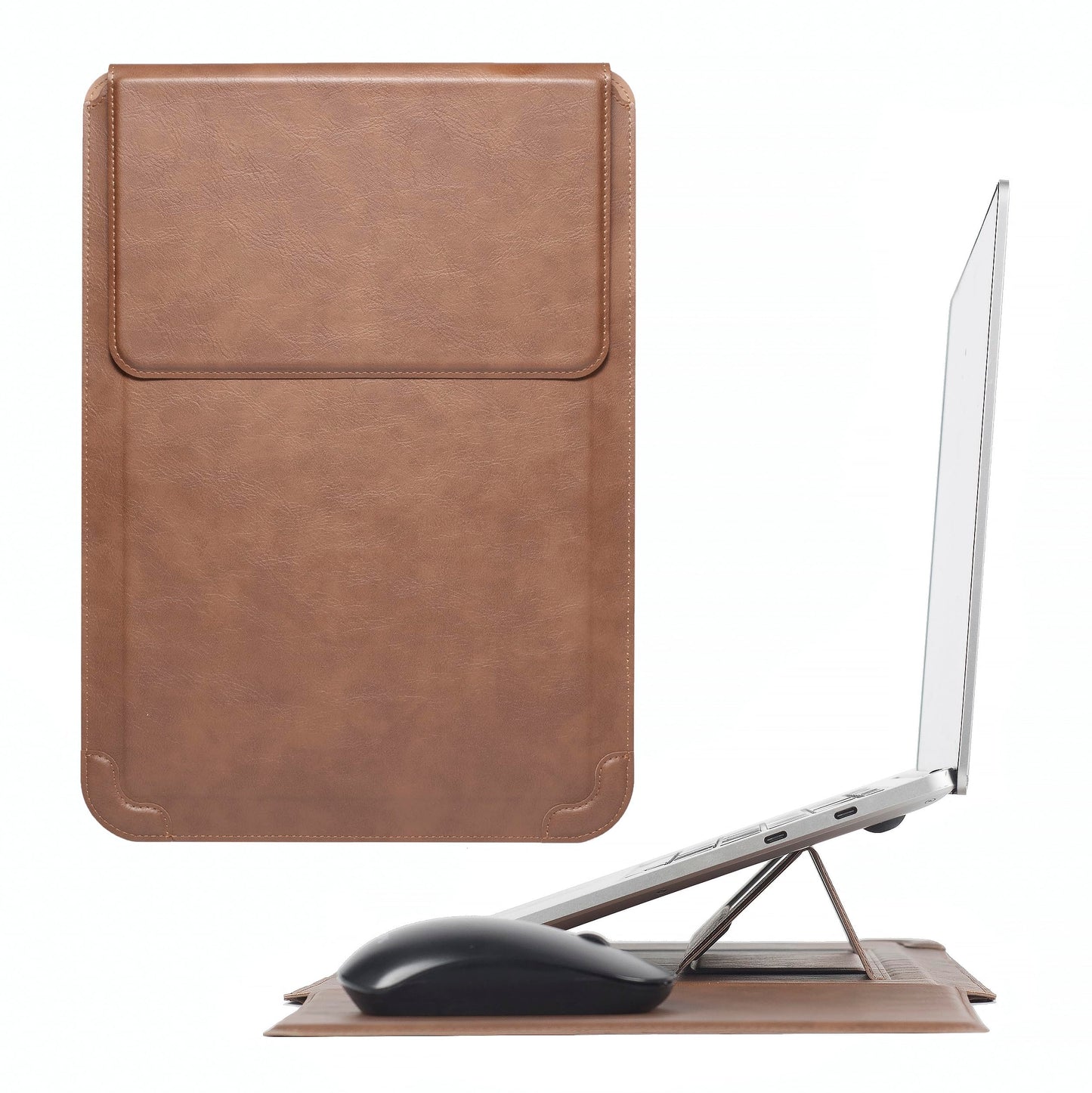 Hyfant 16 Inch Multifunctional Laptop Sleeve Case with Stand Soft Slim Cover for MacBook Pro/Air/ThinkPad X1/Dell XPS/Lenovo Yoga/HP Pavilion/ASUS Zenbook/LG gram/Chromebook 15" 15.3" 15.6"