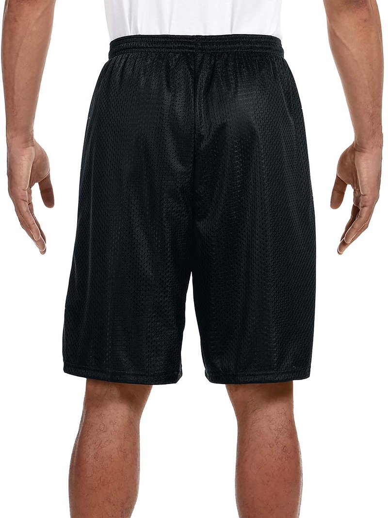 Hat and Beyond Mens Lightweight Basic Mesh Solid Basketball Jersey Workout Fitness Gym Shorts (X-Large, 1ihb01_Black)