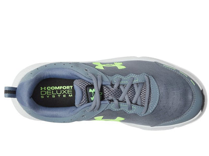 Under Armour Men's Charged Assert 10 Shoes, (101) Gravel/Gravel/Lime Surge, 13 X-Wide