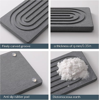Faucet Mat for Kitchen Sink -Diatomite Stone Drying Mat for Kitchen Counter &