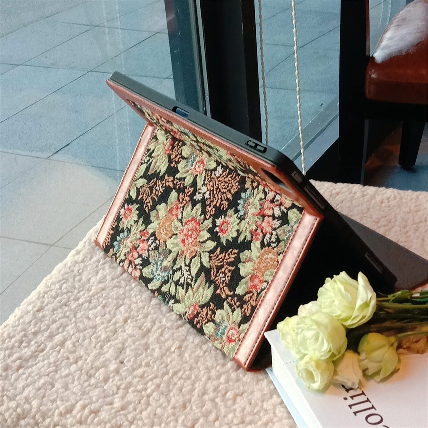 ManZePai Vintage Fabric Case with Pencil Holder for iPad Air 11 Inch 2025,iPad Air 5th/4th Gen 10.9 Inch Case,iPad Pro 11 Inch 4th/3rd/2nd/1st Gen,Magnetic Charging