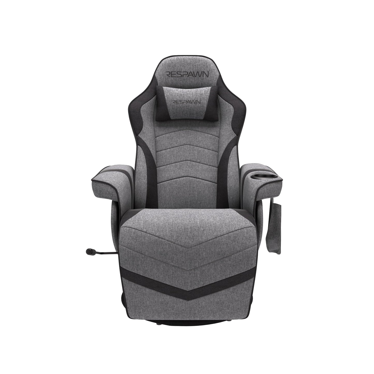 RESPAWN 900 Gaming Chair - Video Games Console Recliner, Computer Chair With Adjustable Leg Rest, Cupholder, and Footrest - Gray Fabric