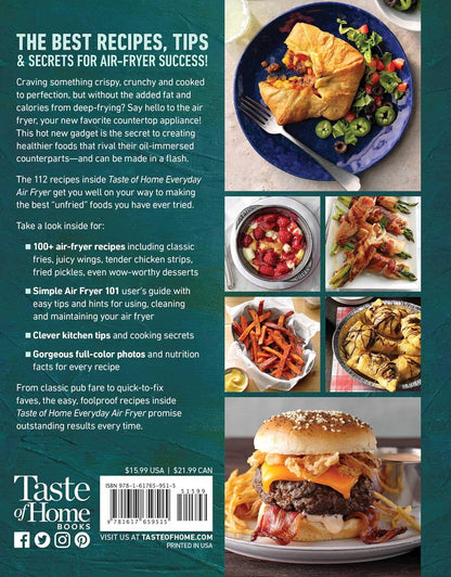 Taste of Home Everyday Air Fryer: 112 Easy Recipes for Weeknight Meals - Features Dinners, Snacks, and Desserts, Paperback
