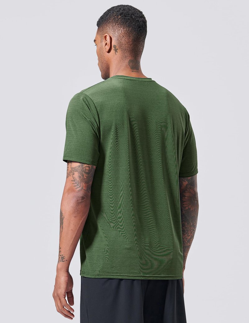 5 Pack Men’s Active Quick Dry Crew Neck T Shirts | Athletic Running Gym Workout Short Sleeve Tee Tops Bulk (Set 12, Large)