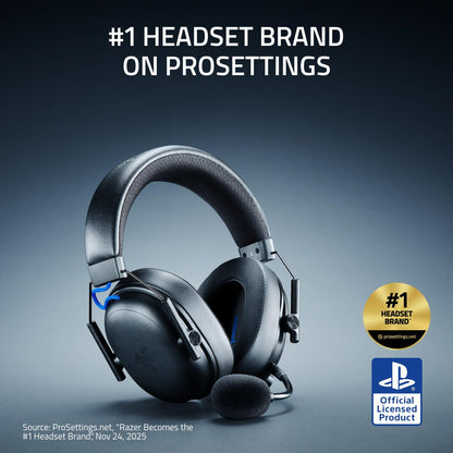 Razer BlackShark V3 Wireless Gaming Headset for PS5: 50mm Drivers - Super Wideband Mic - 2.4 GHz, Bluetooth - Works with PC, Mac, Nintendo Switch, Smartphone - Long Battery Life - Black