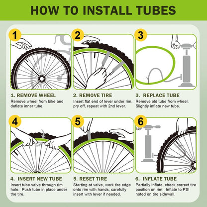 2 Pack 20x2.125/2.40 Bike Tube, 20x2.40 Bike Tube with 35mm AV, Premium Butyl 20x2.35 Tube with 2 Tire Levers, 20x2.125/2.20/2.25/2.30/2.35/2.40 Compatible with MTB, City Bikes by Hydencamm